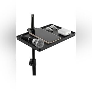 Microphone Stand Tray, Universal Clamp-On Rack Tray, Mic Stand Holder with Stron
